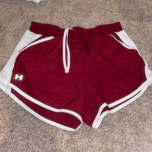 Maroon under armor shorts